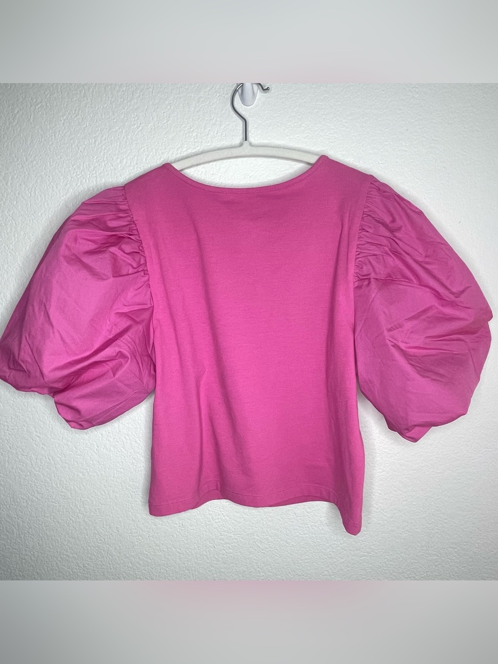 A New Day Bright Pink Top with puffy sleeves